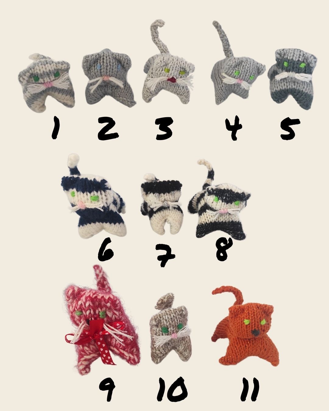Petit chat en laine tricot