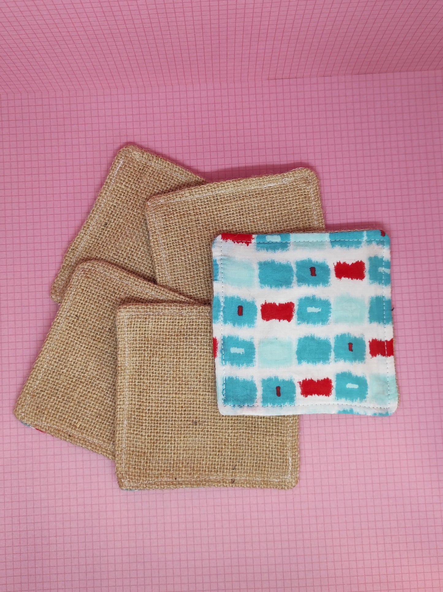 Lingettes exfoliantes coton jute