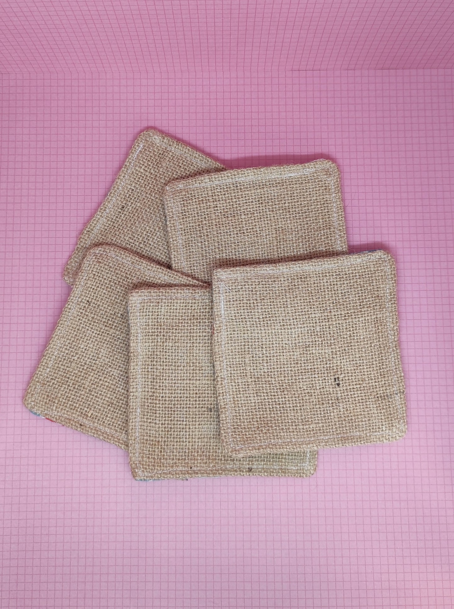 Lingettes exfoliantes coton jute