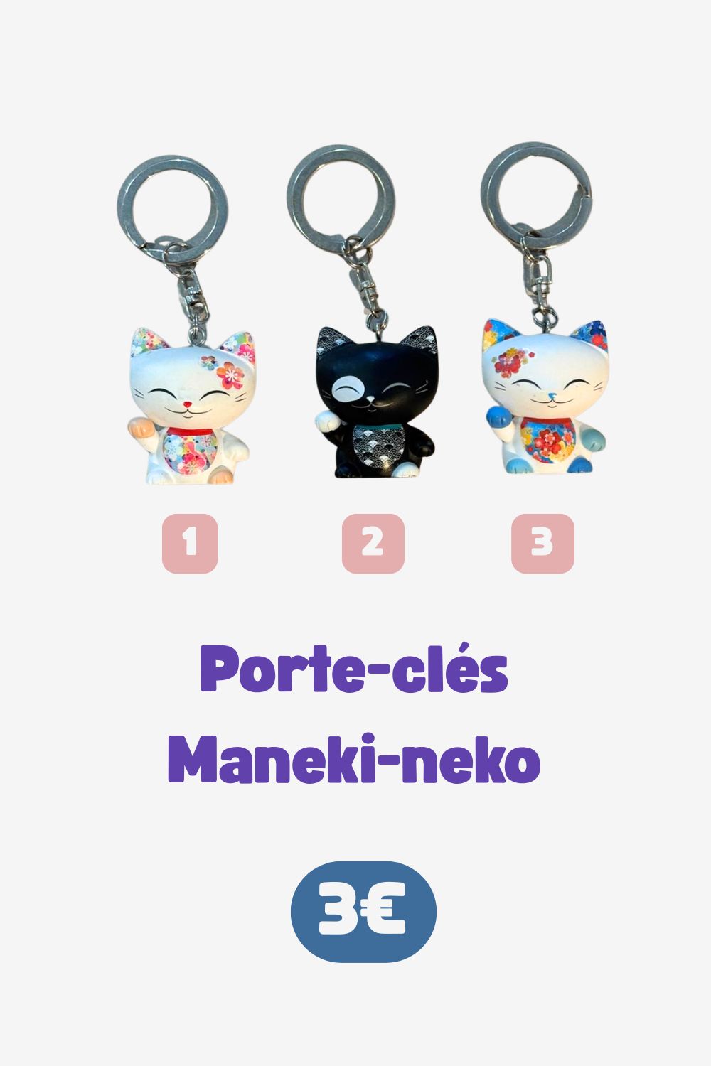 Porte-clé Maneki-neko