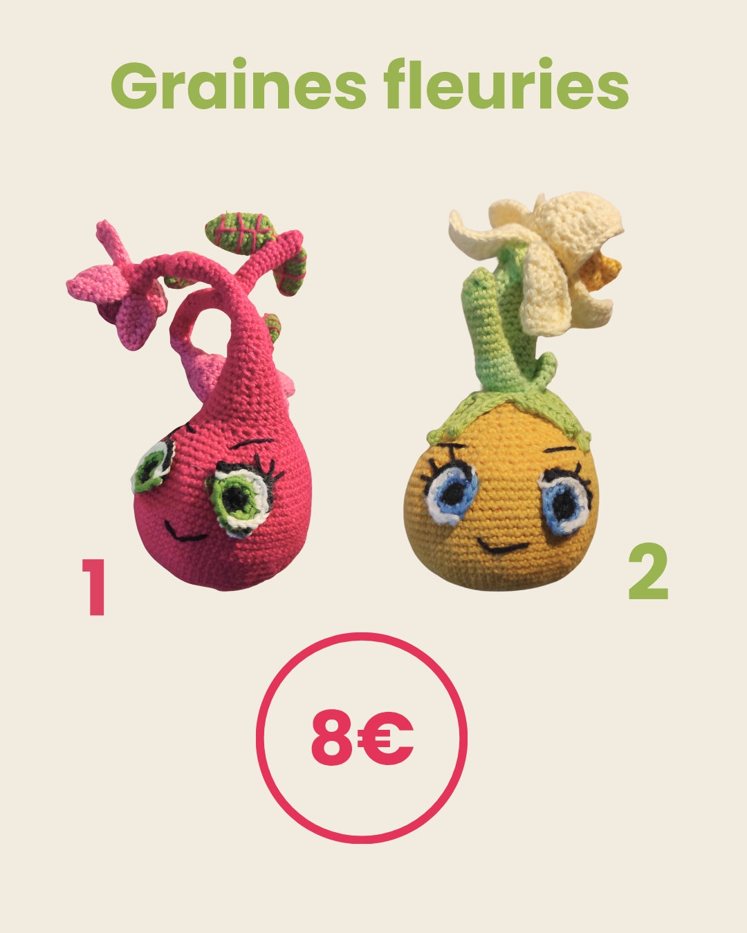 Graines de fleur en crochet