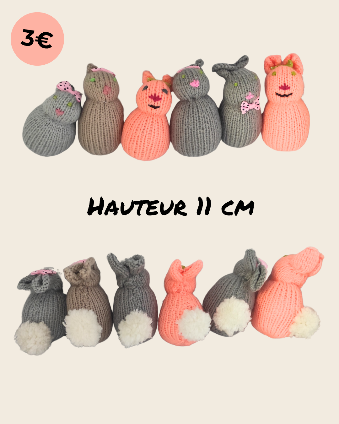Lapin tricoté moyen