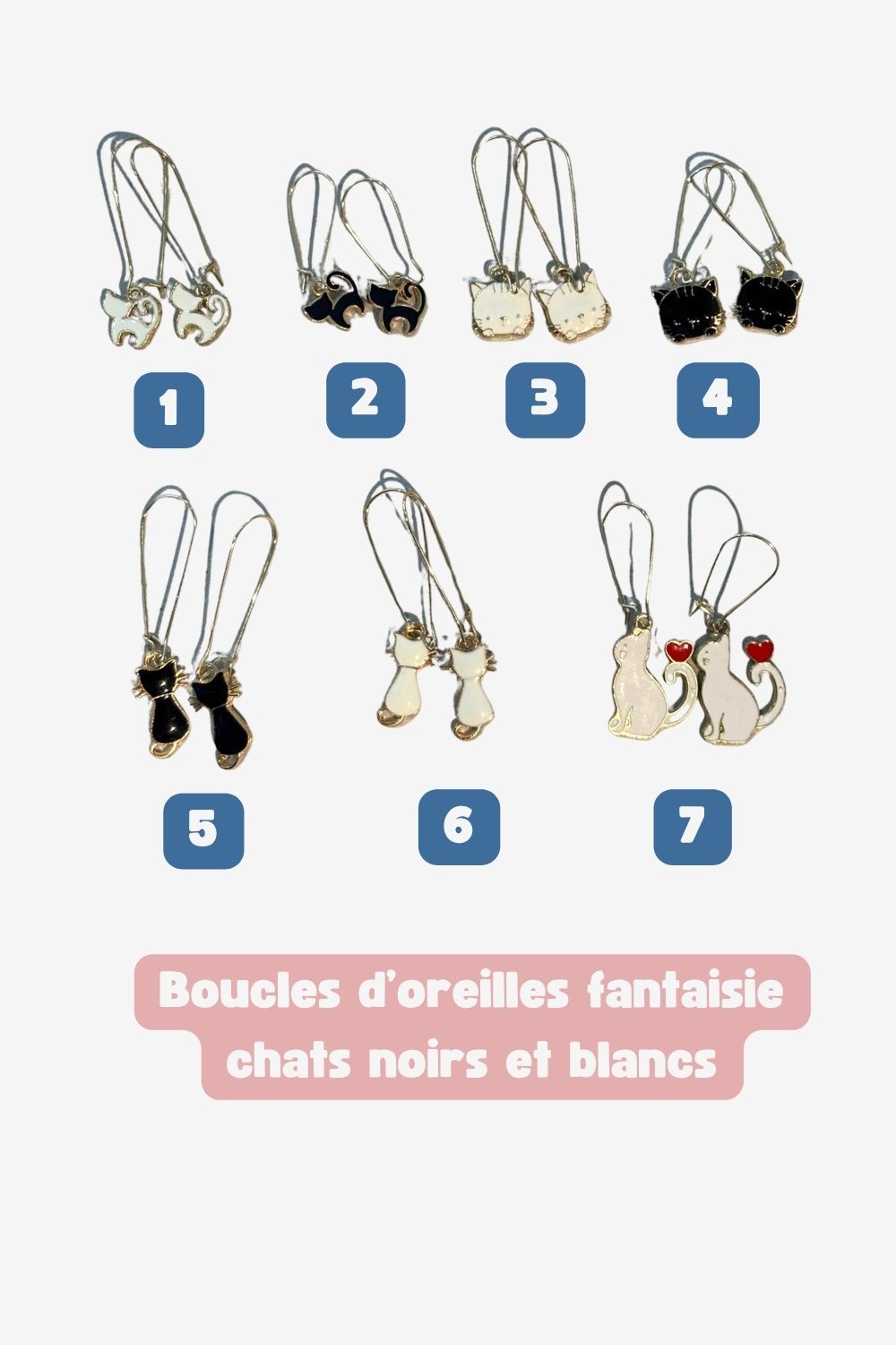 Boucles d'oreilles chat