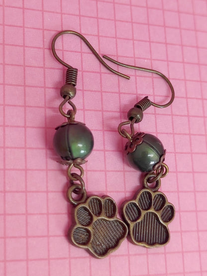 Boucles d'oreilles patte de chat