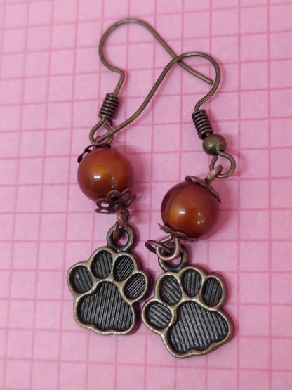 Boucles d'oreilles patte de chat