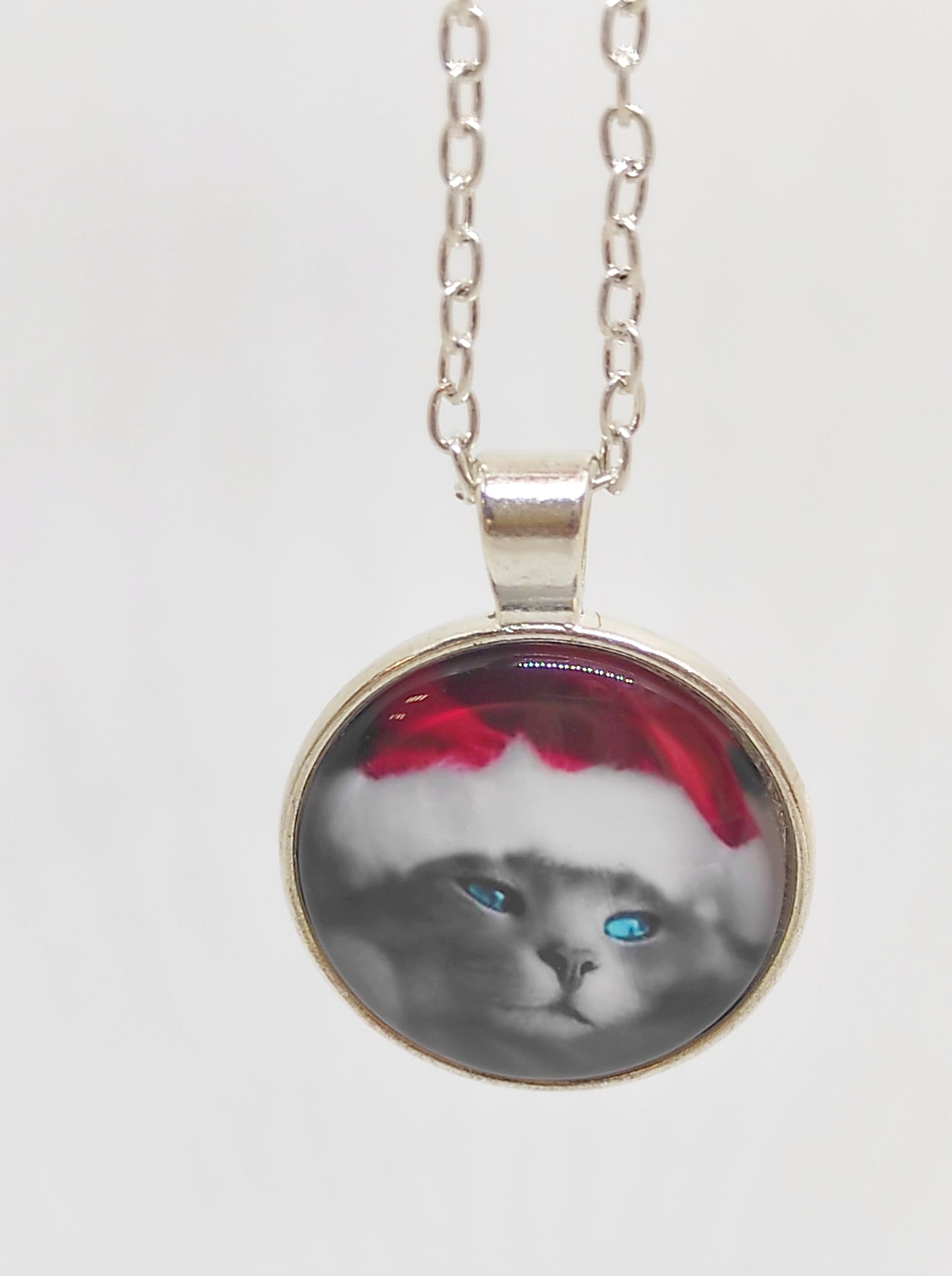 Collier chat Noël