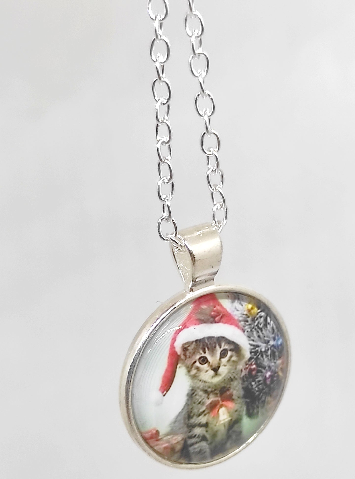 Collier chat Noël