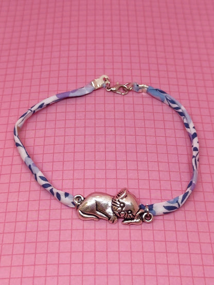 Bracelet tissu chat