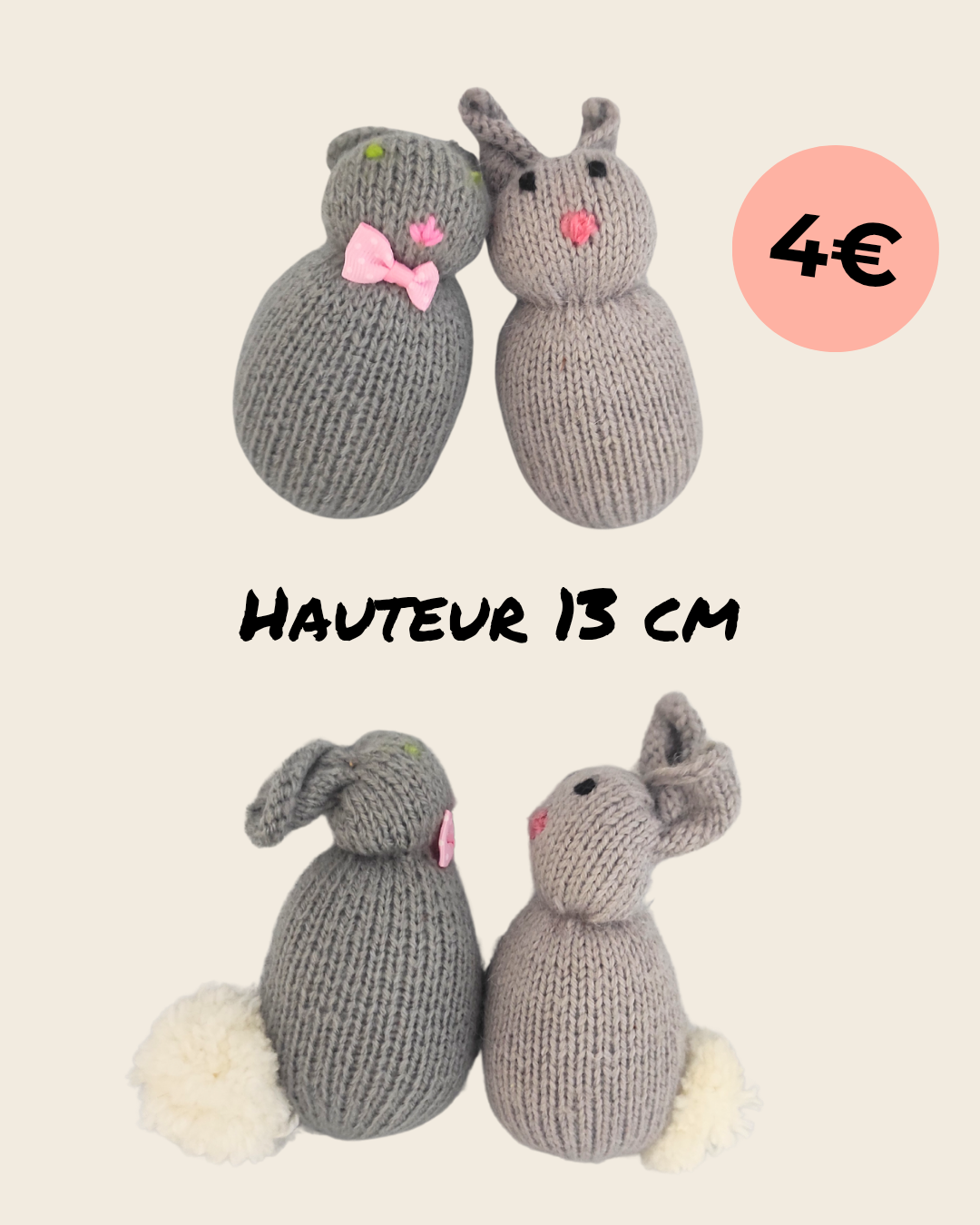 Lapin tricoté grand