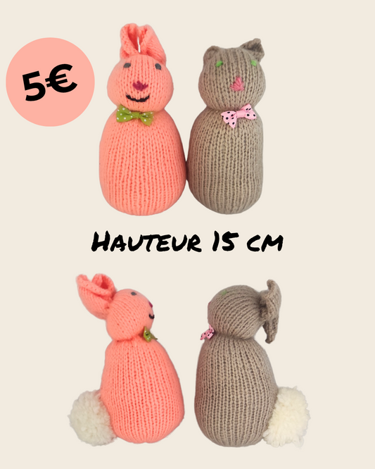 Lapin tricoté 15 cm
