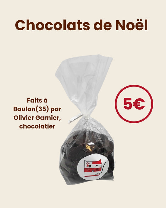 Chocolats noirs de Noël